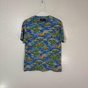 Polo Ralph Lauren Shirt Mens Small Hawaiian Hula Aloha Island Print Classic Fit